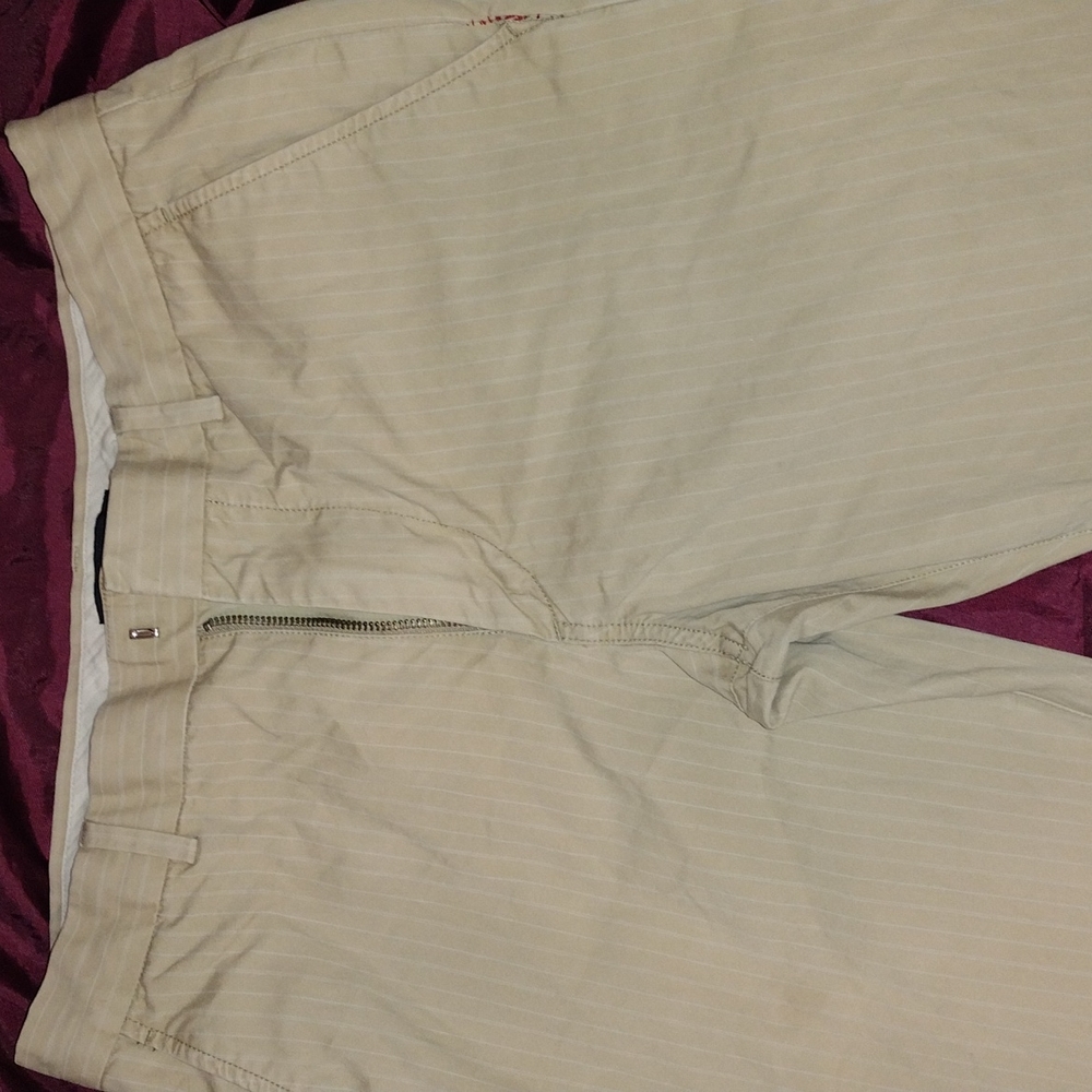 Banana Republic cream/tan light white pinstripe, casual dress pants